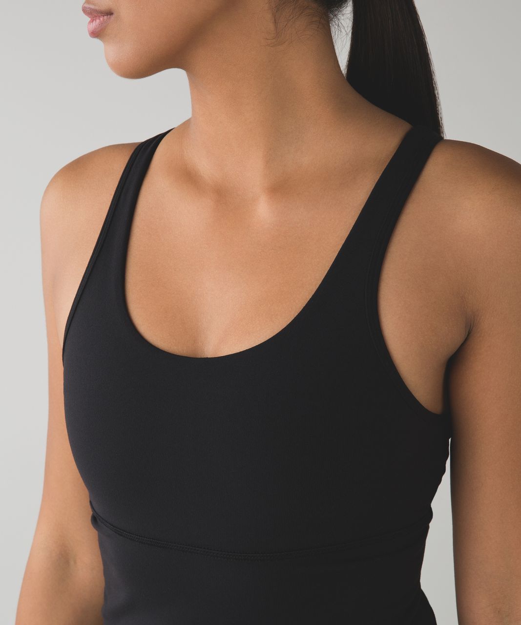 Lululemon Cowl Back Tank Top Criss Cross Bra Women's Size 8 Black