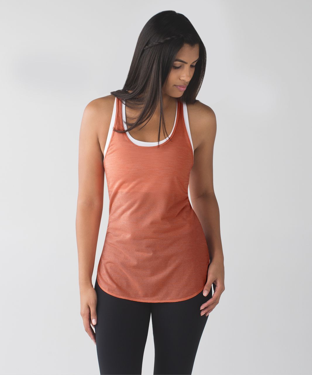 Lululemon What The Sport Singlet - Heathered Plum Peach