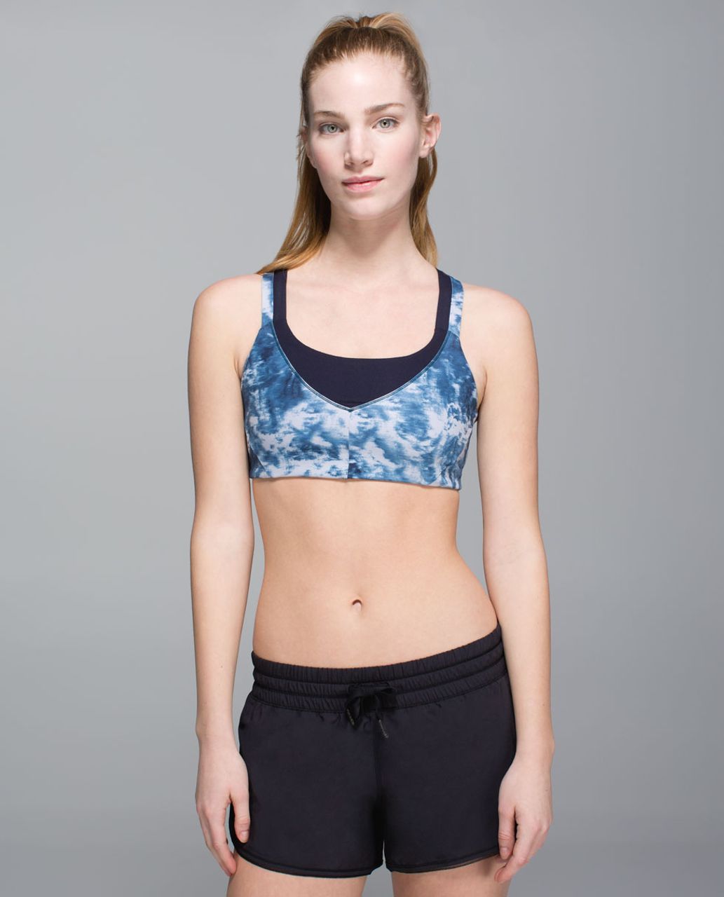 Lululemon On Your Way Sport Bra Desert Snake Deep Coal Black Strappy Back  Size 6