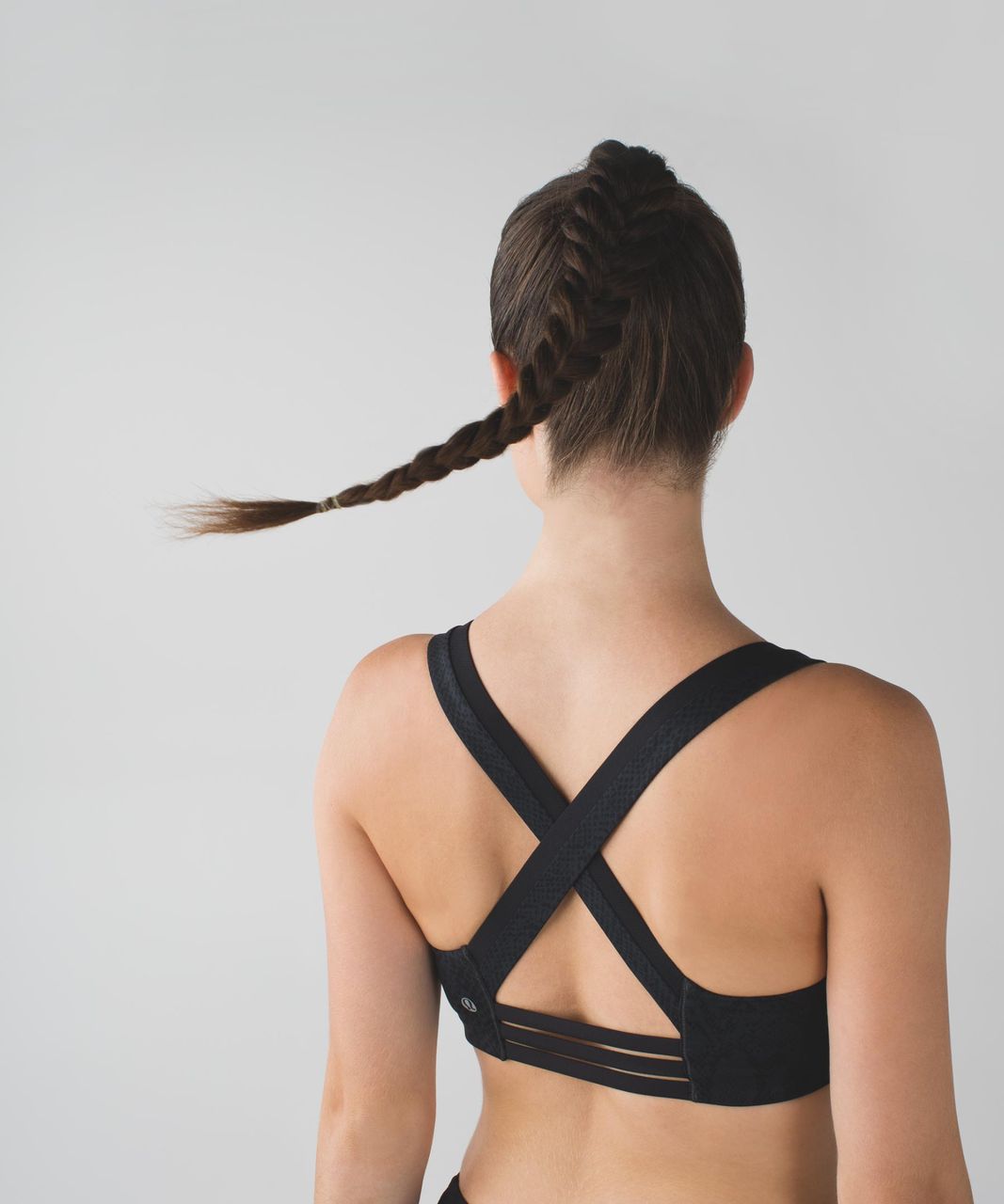 Lululemon On Your Way Bra - Desert Snake Deep Coal Black / Black