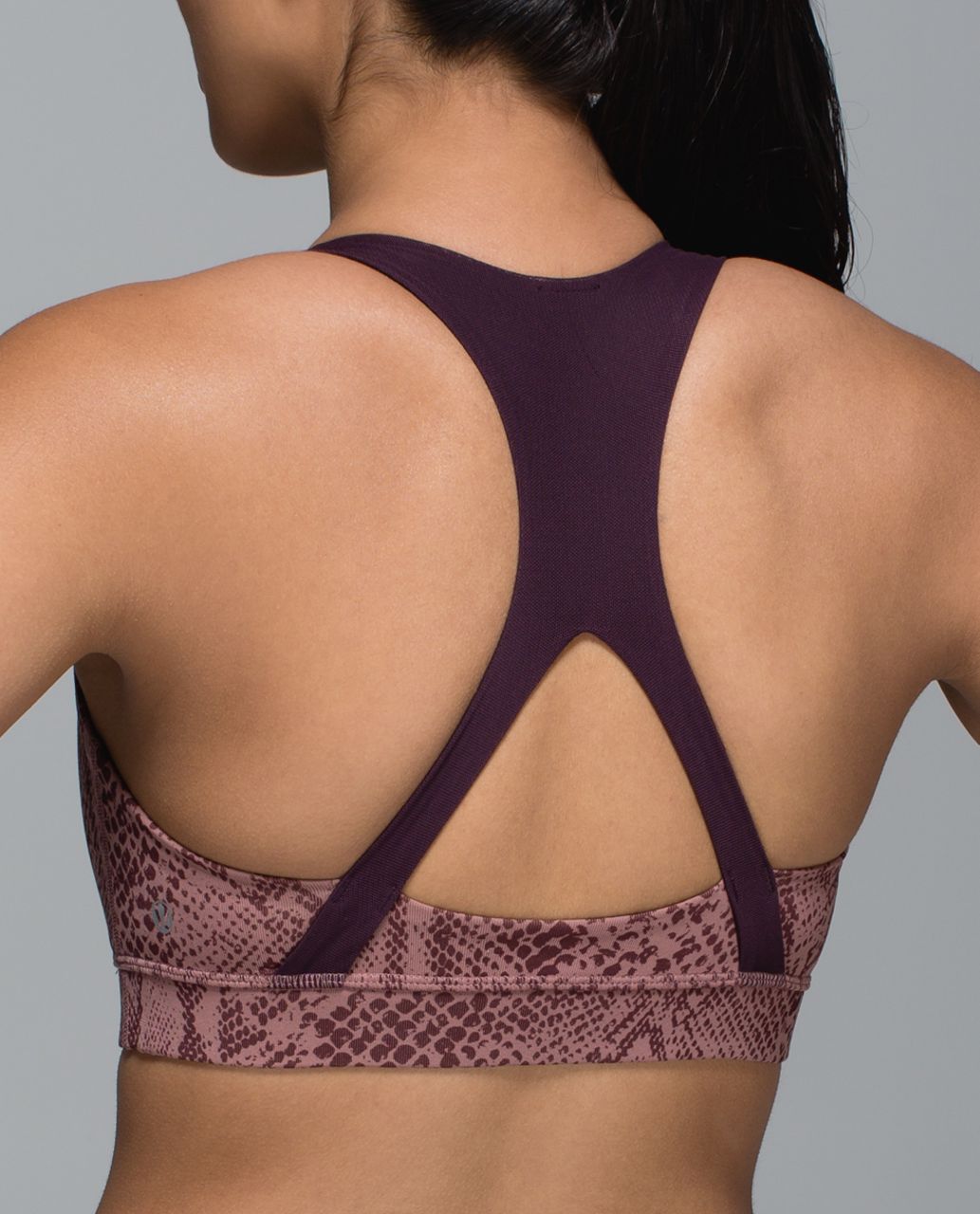 Lululemon 50 Rep Bra - Desert Snake Bark Berry Multi / Black Cherry