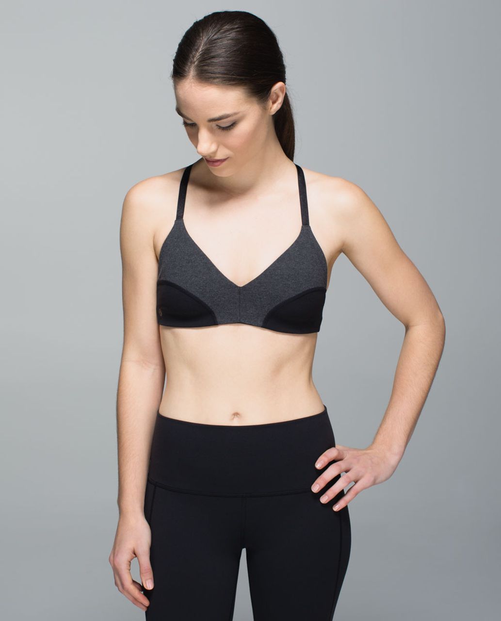 Lululemon Refine Bra - Heathered Black /  Black