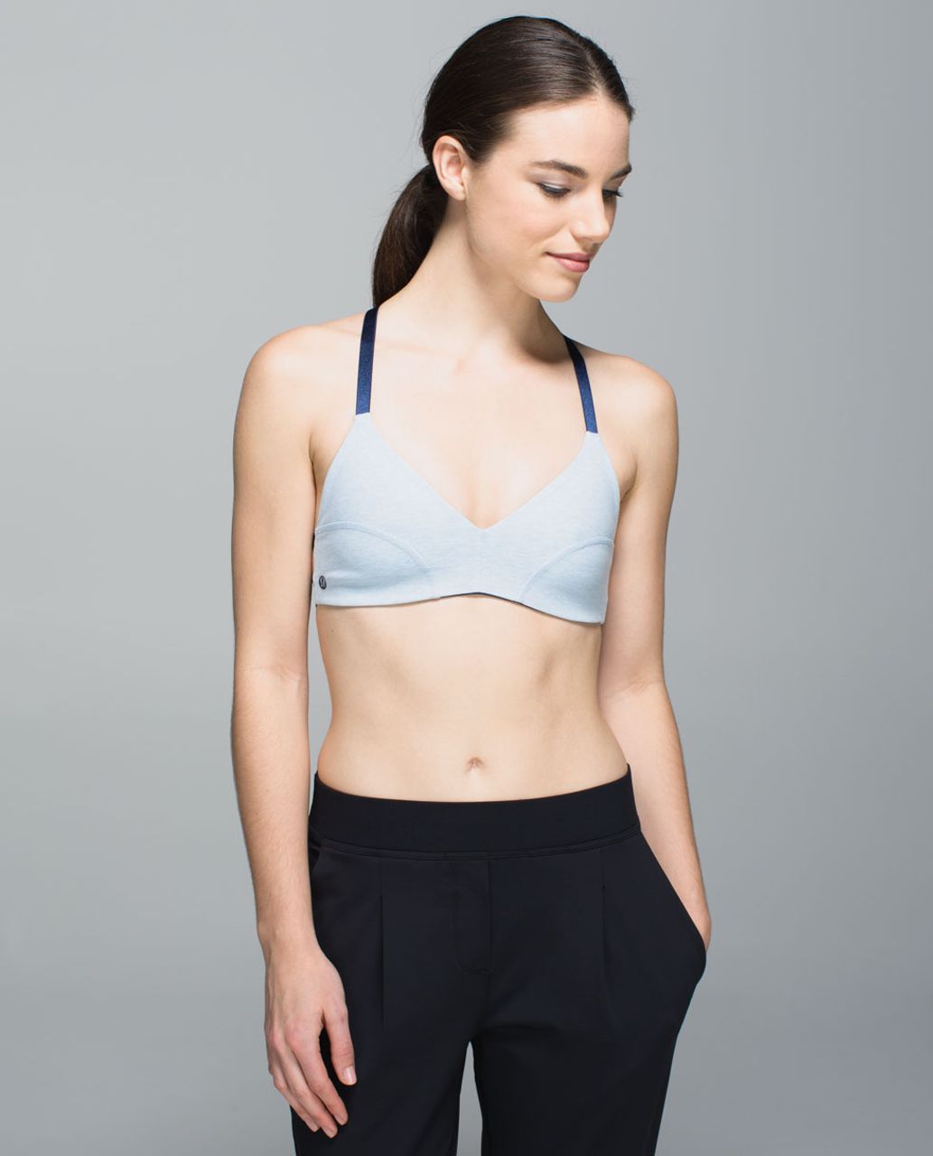 Lululemon Refine Bra - Heathered Caspian Blue / Deep Navy