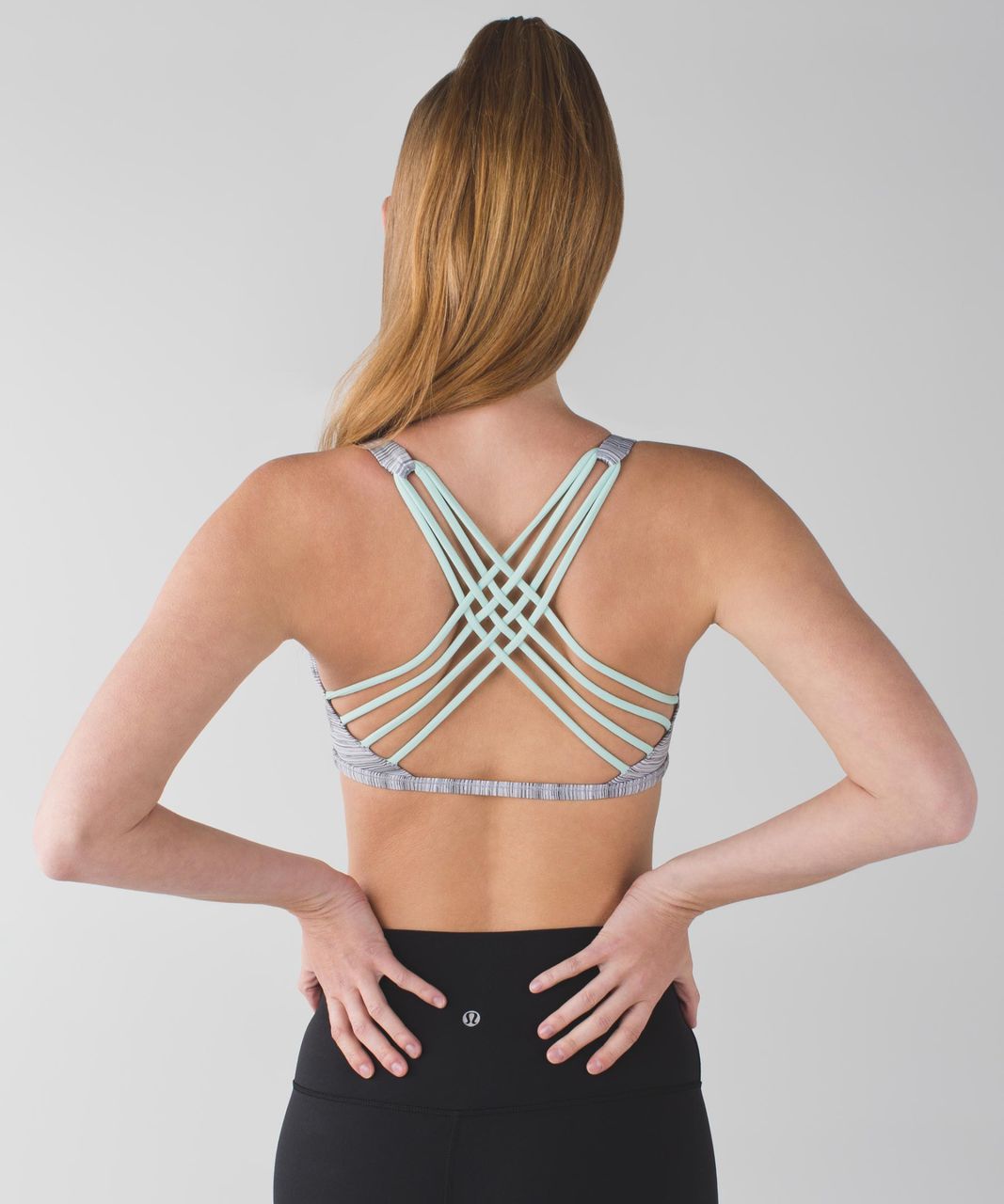 Lululemon Free To Be Bra (Wild) - Cyber Stripe White Silver Fox / Sea Mist  - lulu fanatics