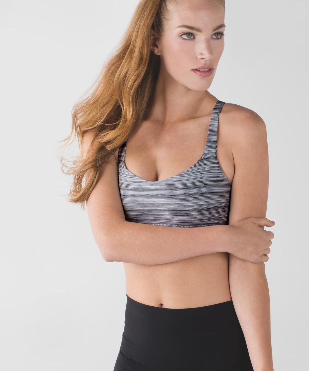 Lululemon Free To Be Bra (Wild) - Cyber Stripe White Silver Fox / Sea Mist