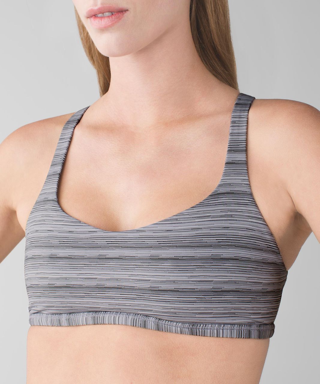 Lululemon Free To Be Bra (Wild) - Cyber Stripe White Silver Fox / Sea Mist