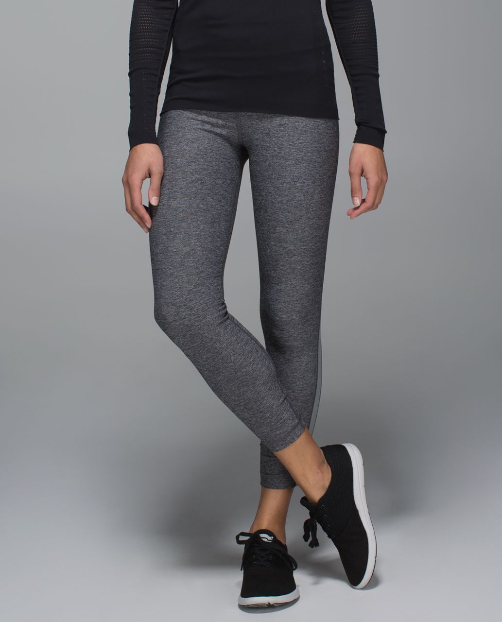 Lululemon Light Speed Tight - Heathered Black - lulu fanatics