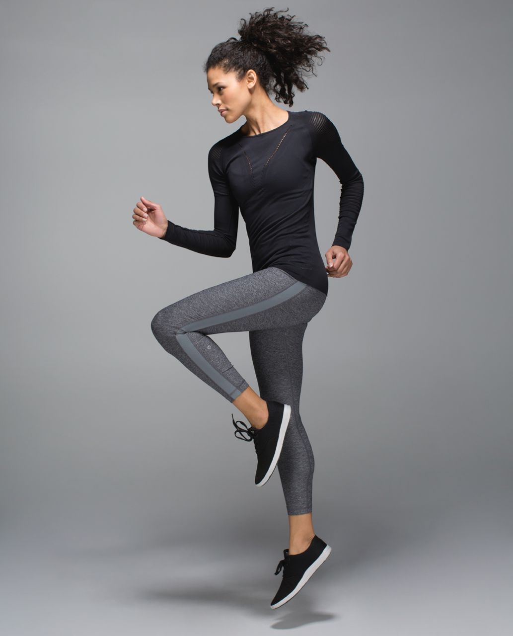 Lululemon Light Speed Tight - Heathered Black