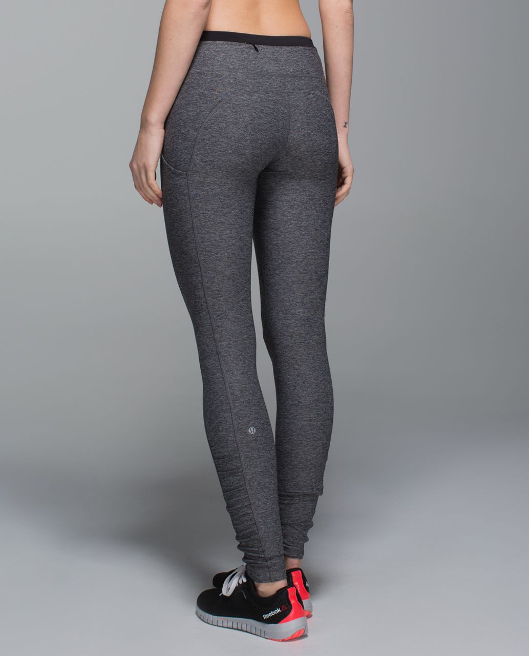 Lululemon Speed Tight V - Power Luxtreme Variegated Knit Black Heathered  Black - lulu fanatics