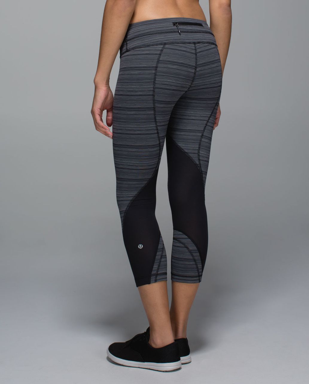 Lululemon Run Inspire Crop II All Luxtreme Heathered Deep Coal Size 10 -  $58 - From Lady