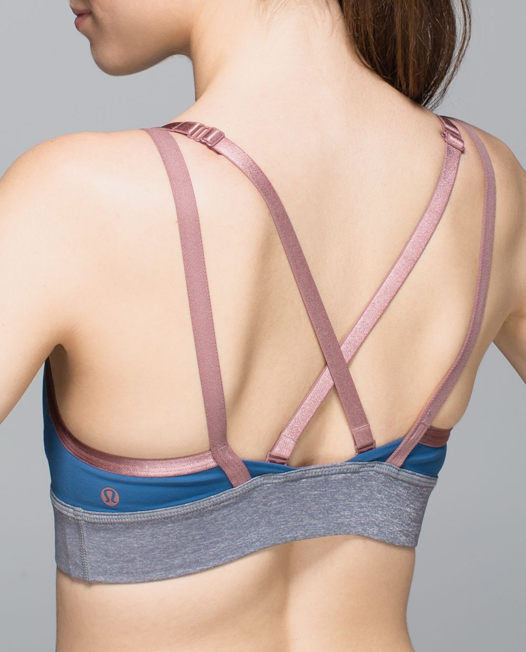 Lululemon If You're Lucky Bra - Hawk Blue / Heathered Slate / Bark Berry