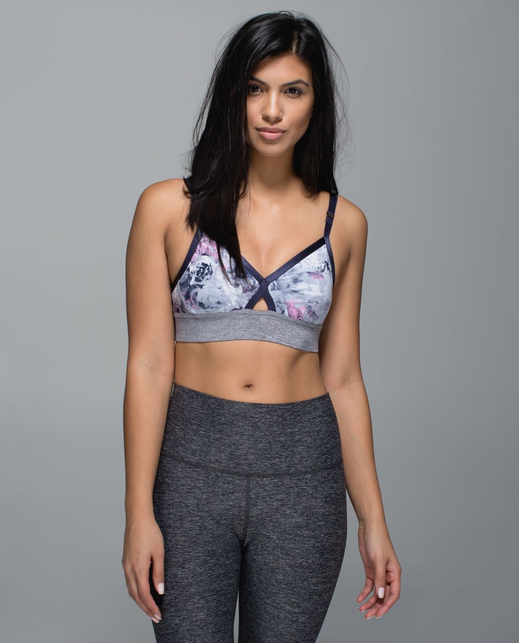 Lululemon If You're Lucky Bra - Moody Mirage White Deep Navy / Heathered Slate / Naval Blue