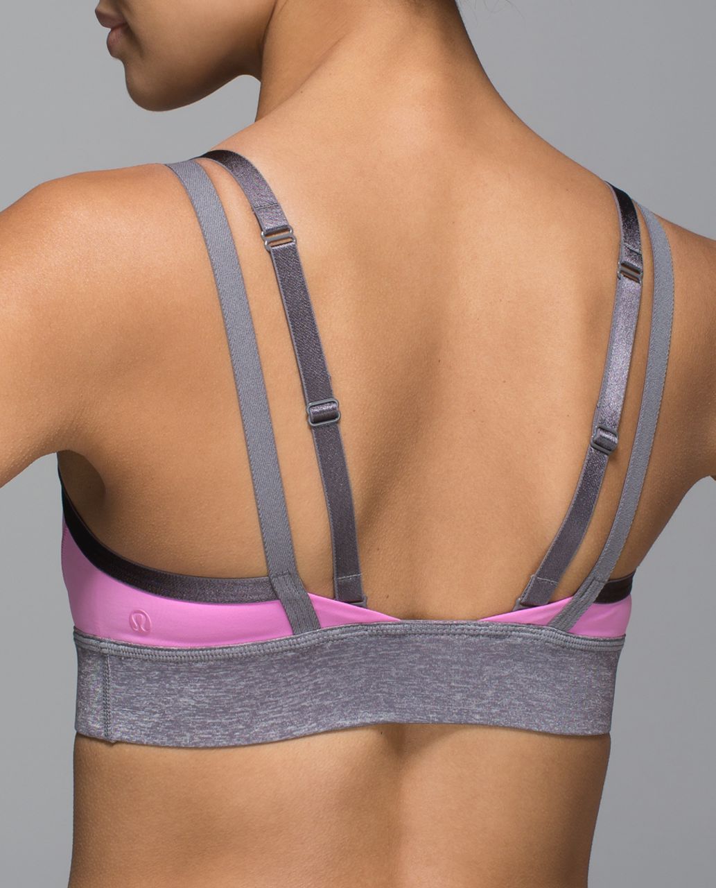 Lululemon If You're Lucky Bra - Vintage Pink / Heathered Slate