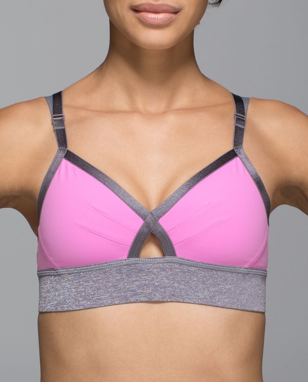 Lululemon If You're Lucky Bra - Vintage Pink / Heathered Slate