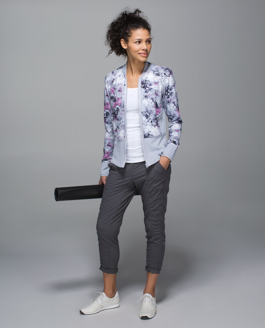 Lululemon If You're Lucky Jacket - Moody Mirage White Deep Navy / Silver Fox