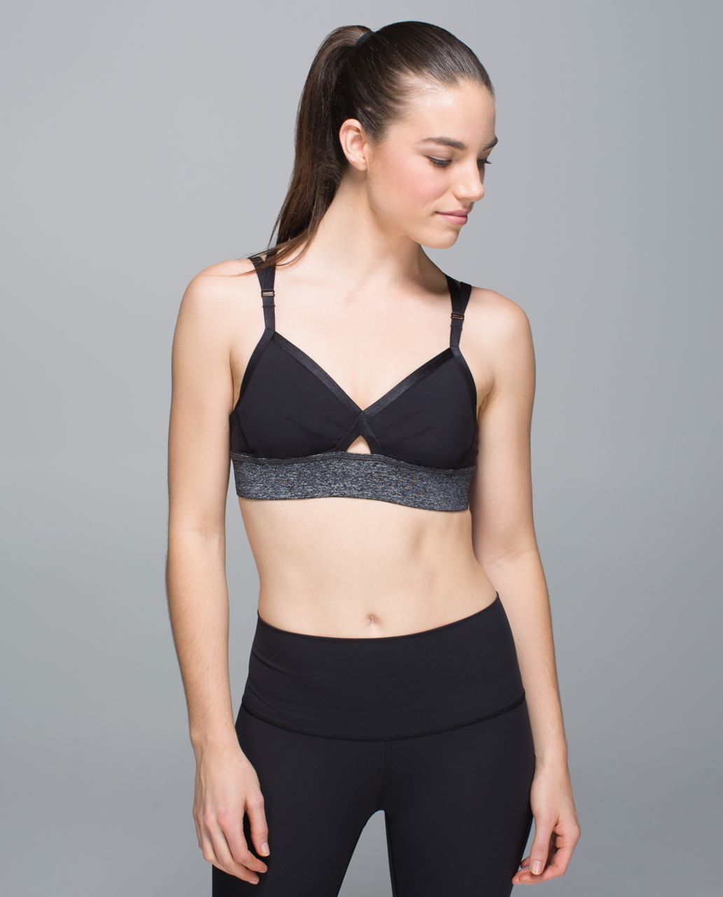 Lululemon If You're Lucky Bra - Black /  Heathered Black