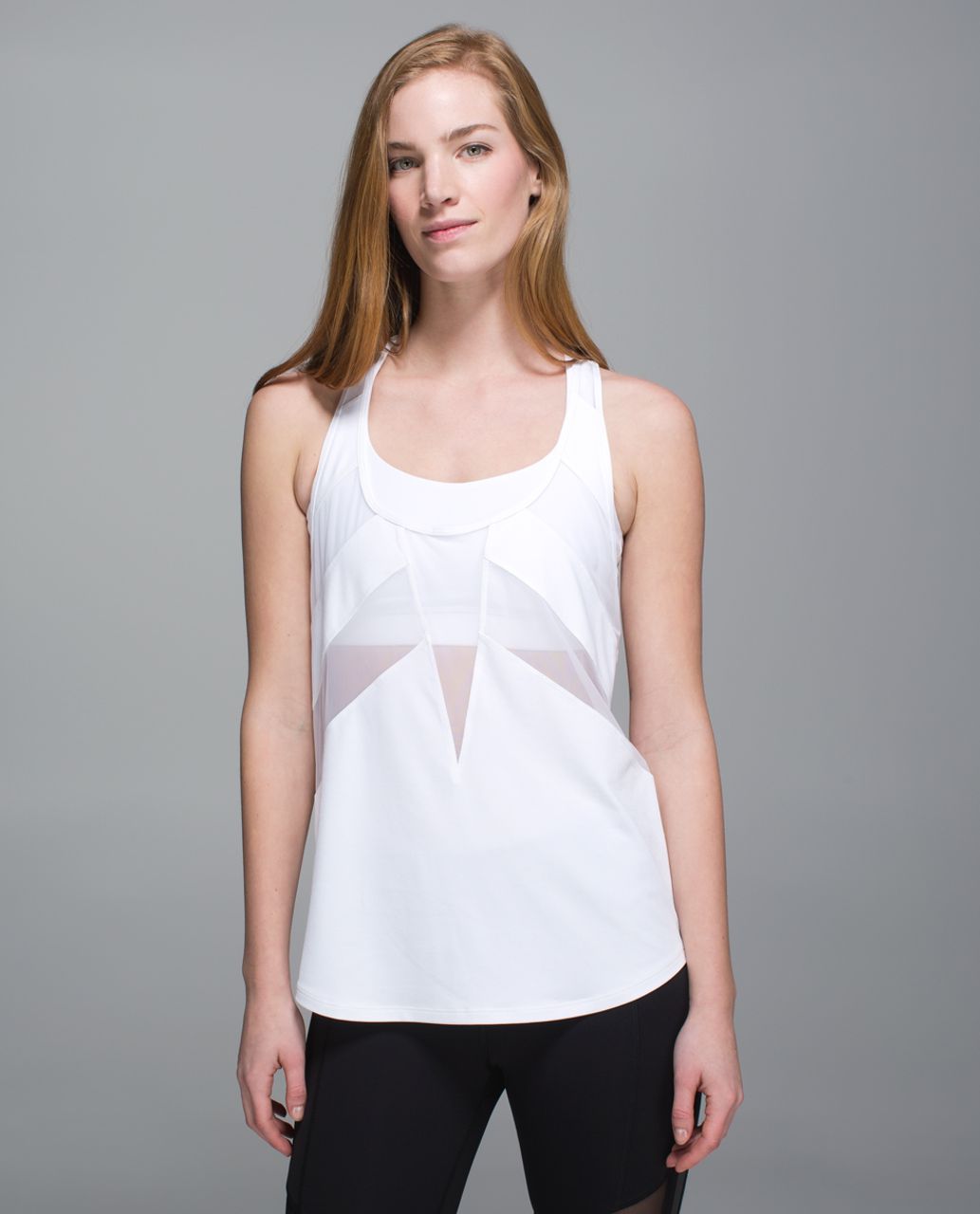 Lululemon If You're Lucky Tank - Heathered White / White / Raspberry Glo Light