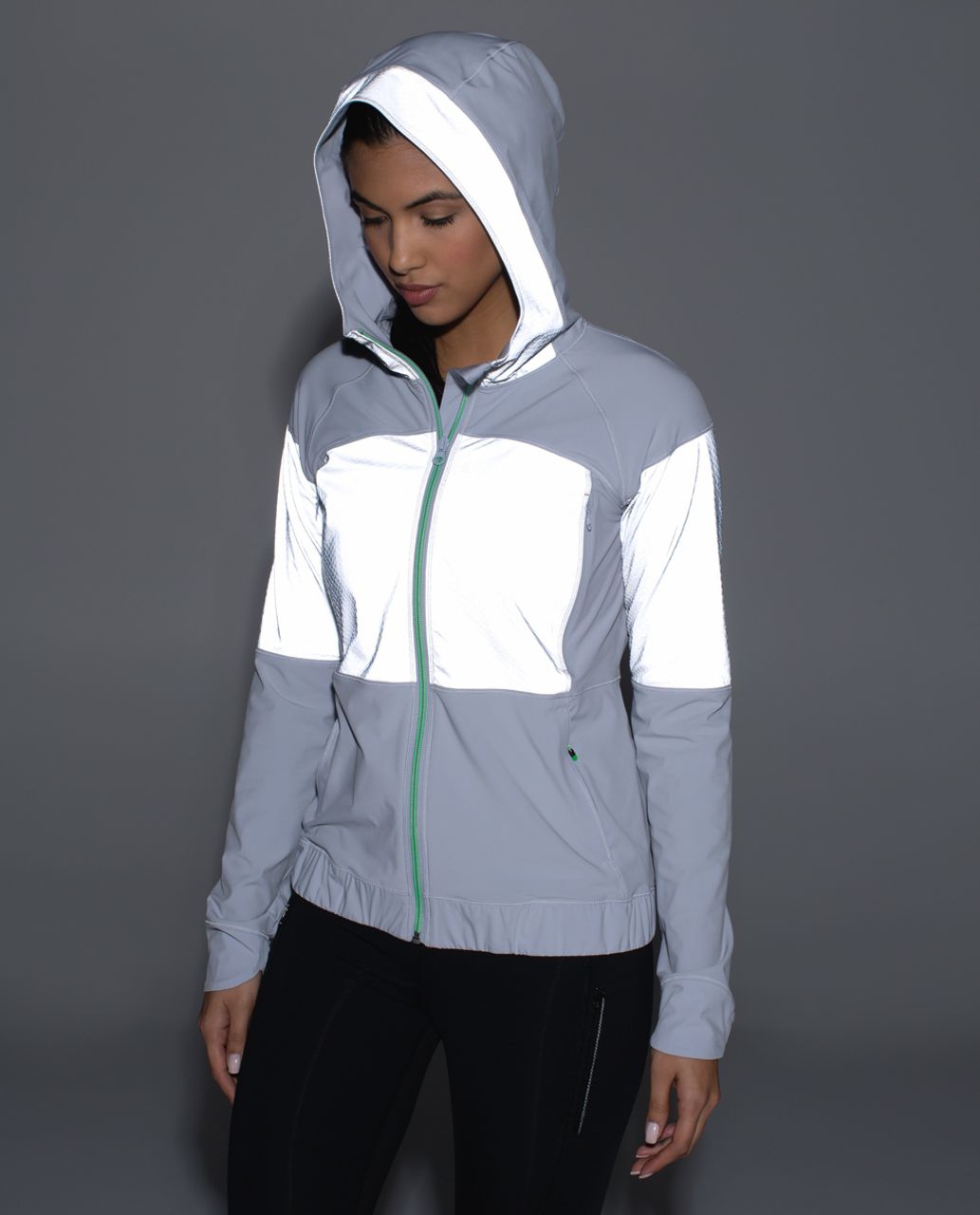 Lululemon Light Speed Jacket - Silver / Black / Silver Fox