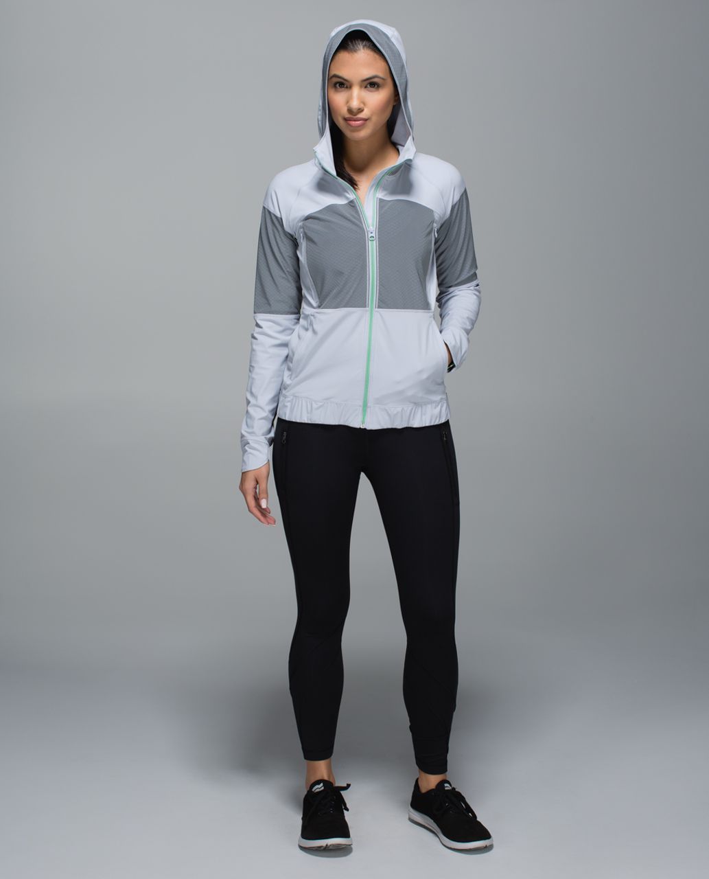 Lululemon Light Speed Jacket - Silver / Black / Silver Fox