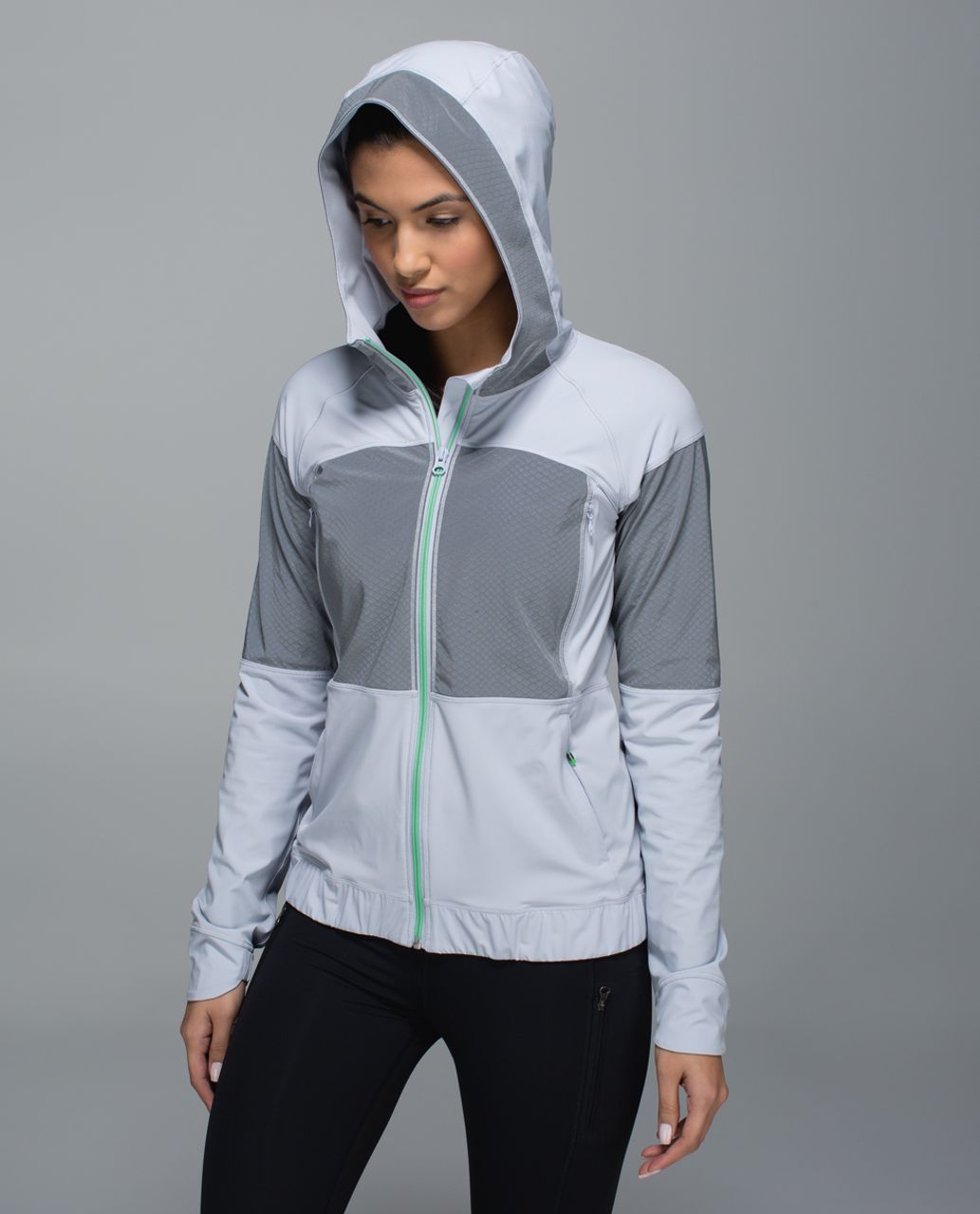 Lululemon Light Speed Jacket - Silver / Black / Silver Fox