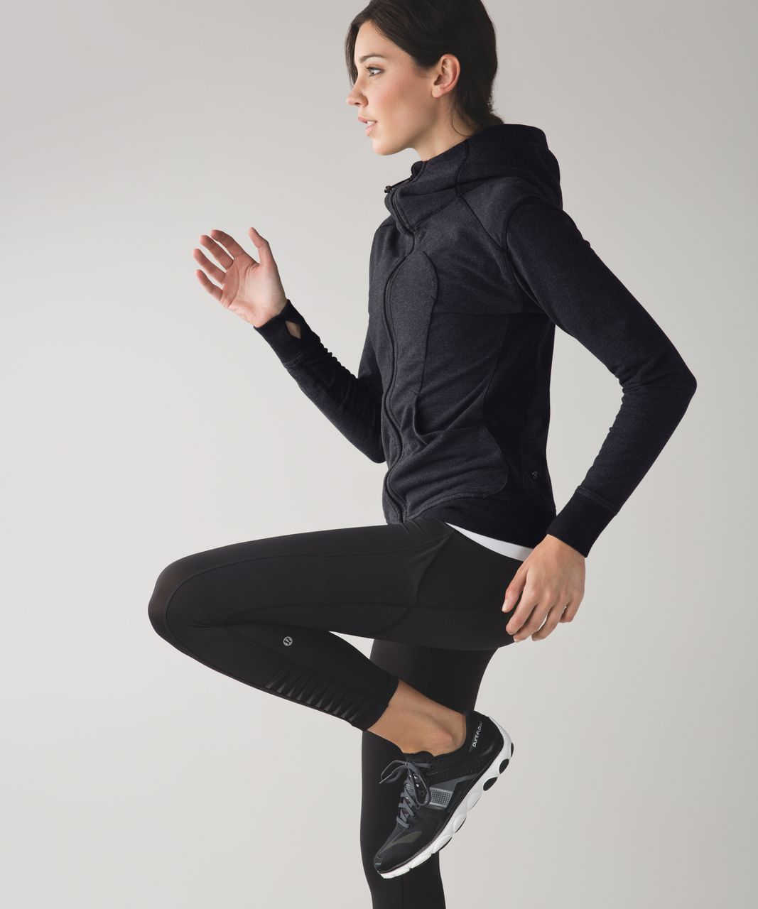 Lululemon On The Daily Hoodie - Heathered Speckled Black / Heathered Black