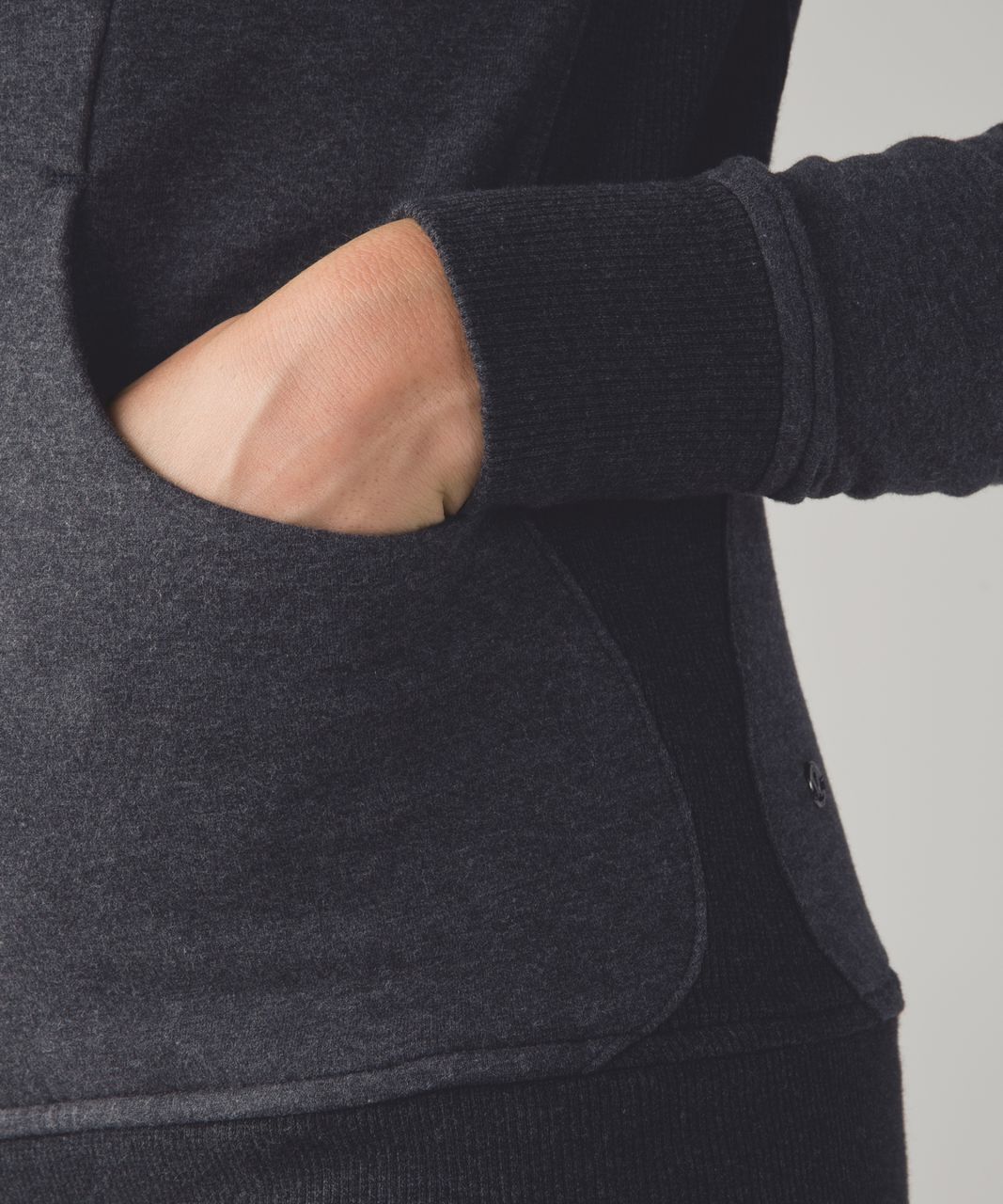 Lululemon On The Daily Hoodie - Heathered Speckled Black / Heathered Black