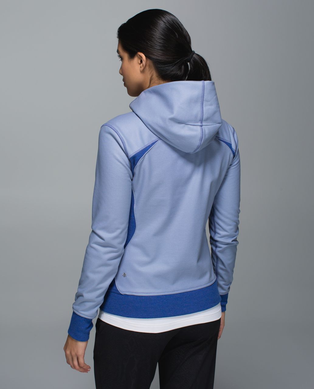 Lululemon On The Daily Hoodie *PU Coated - Heathered Denim Harbor Blue