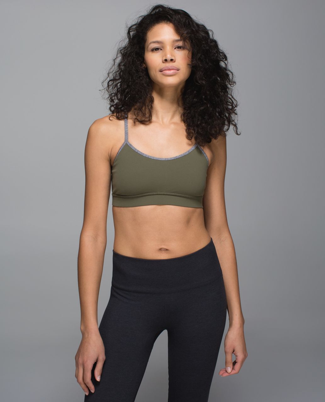 Lululemon Flow Y Bra IV - Fatigue Green