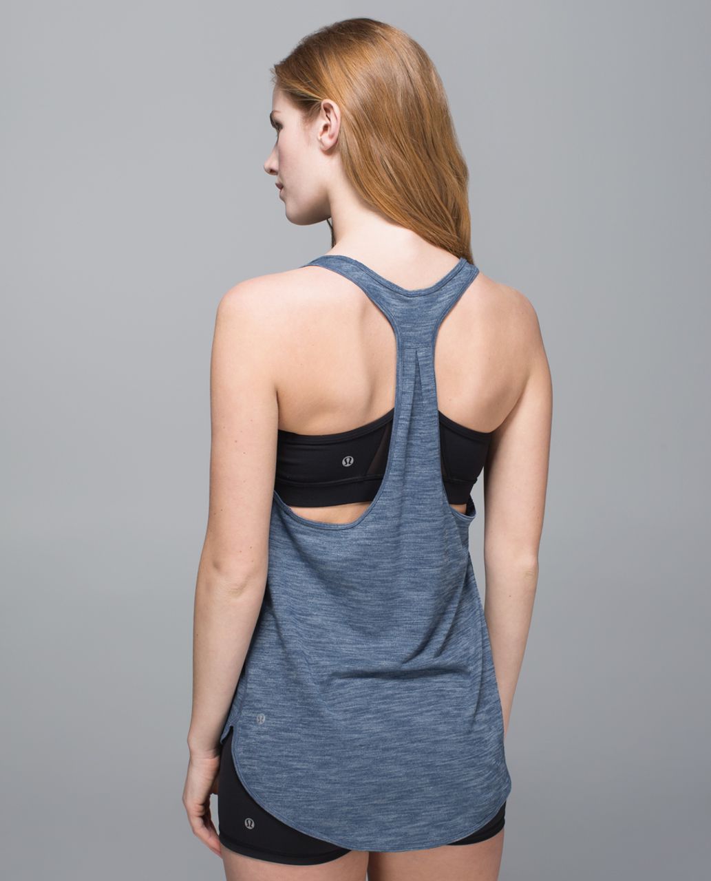 Lululemon 105 F Singlet - Heathered Hawk Blue