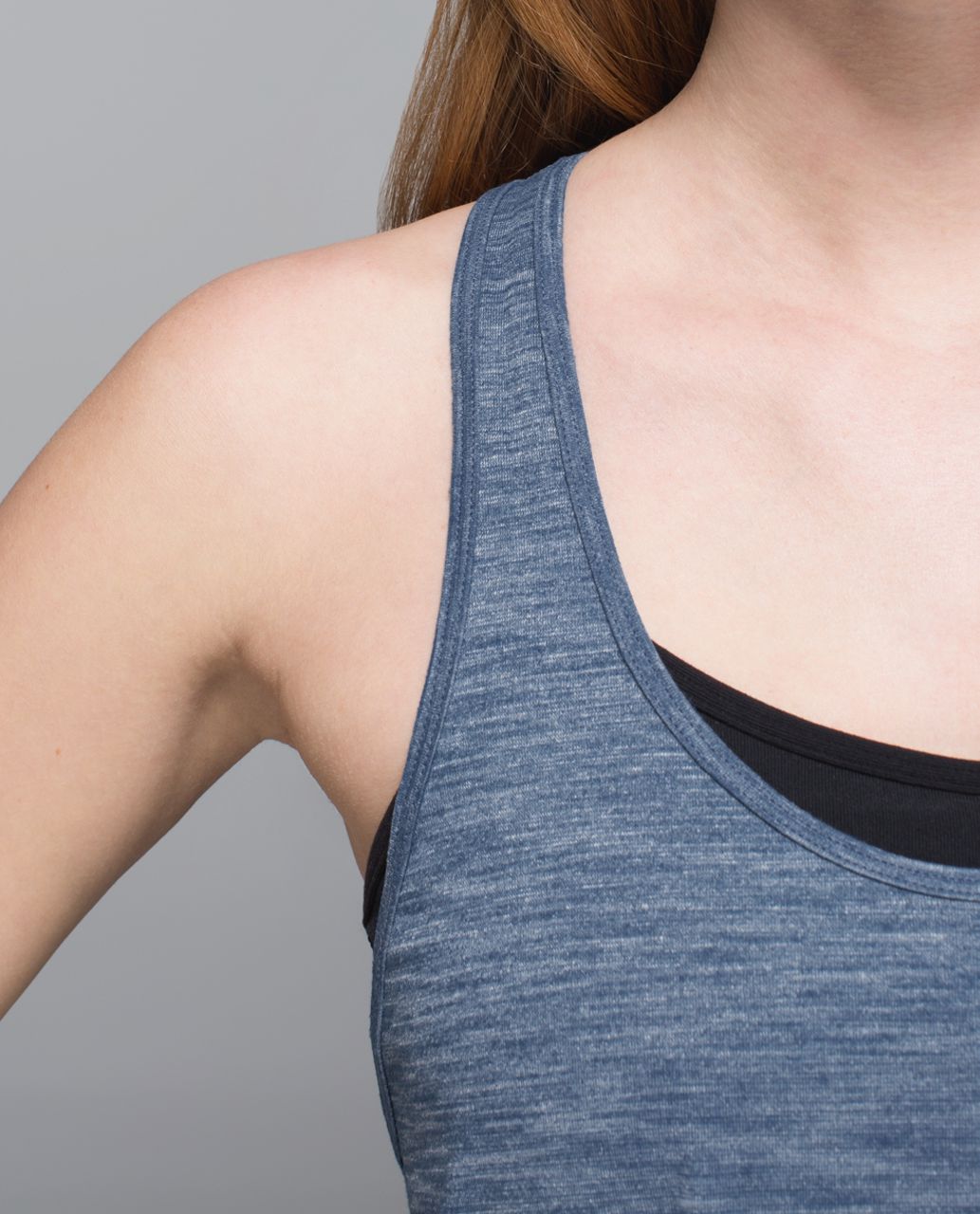 Lululemon 105 F Singlet - Heathered Hawk Blue