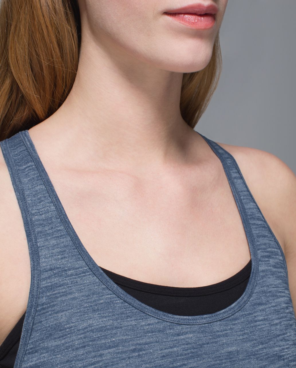 Lululemon 105 F Singlet - Heathered Hawk Blue