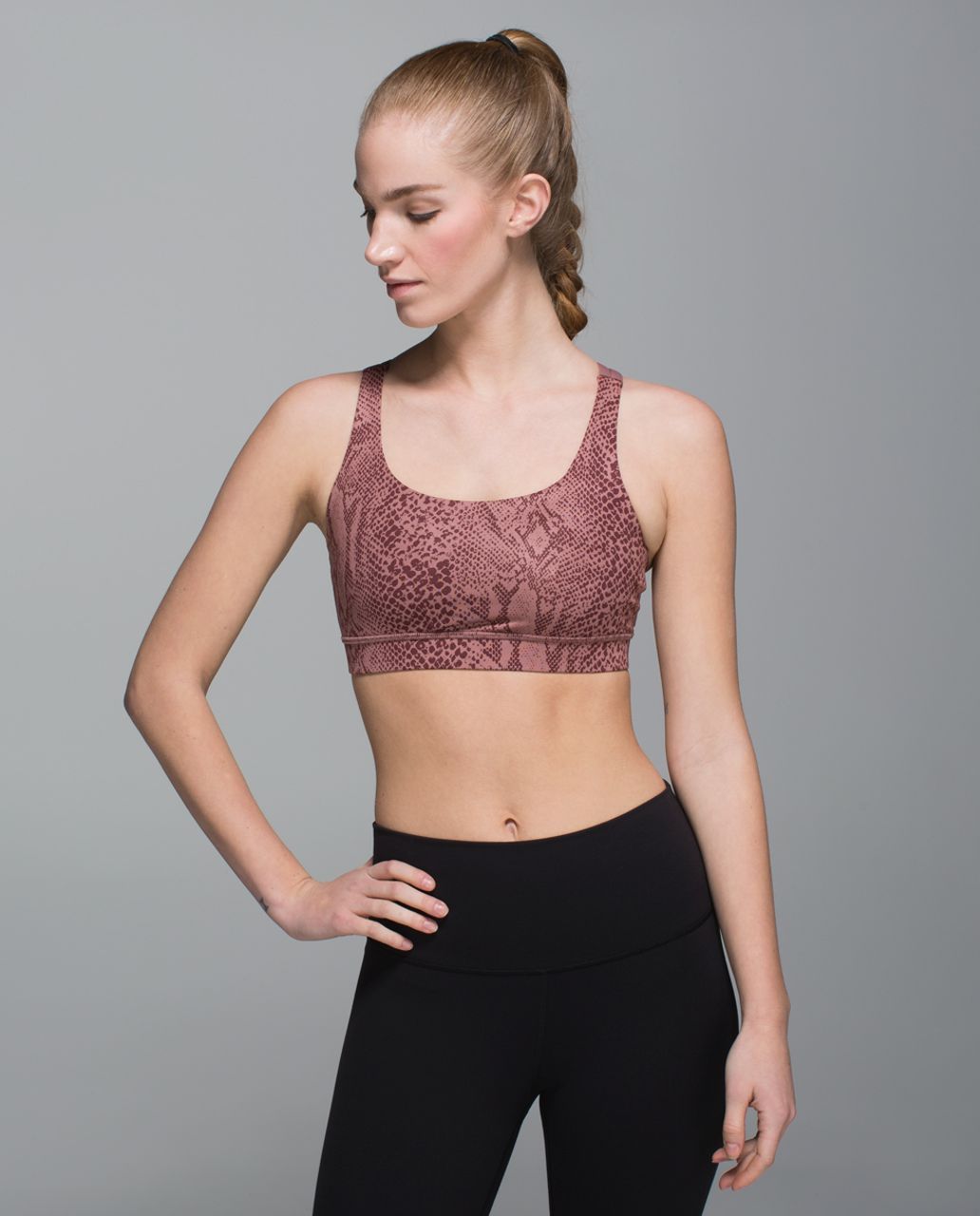 Lululemon Energy Bra - Desert Snake Bark Berry Multi / Bark Berry