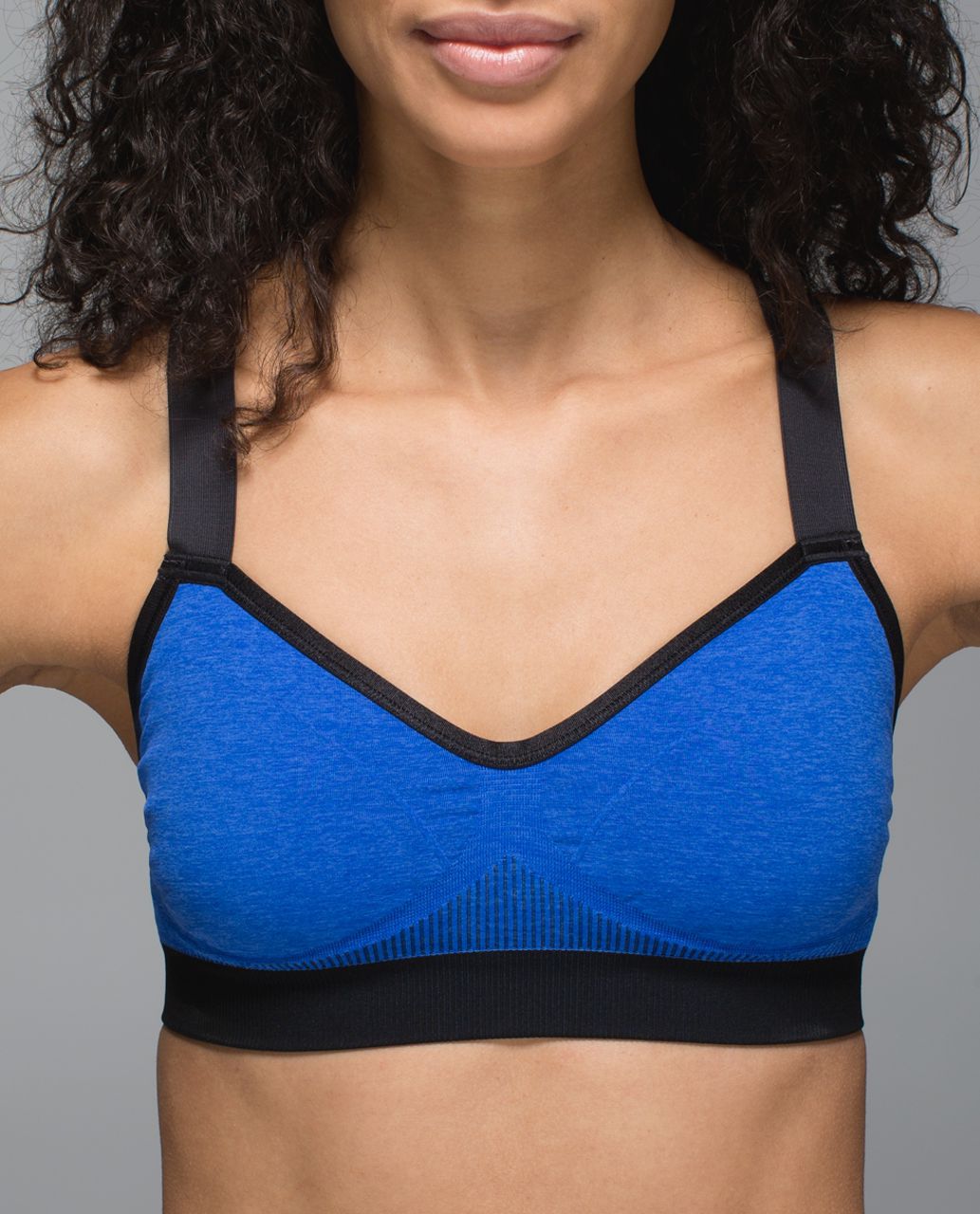 Lululemon Sports Bra Womens 4 Blue XS Hold Your Om Run Athletic Yoga Wide  Strap