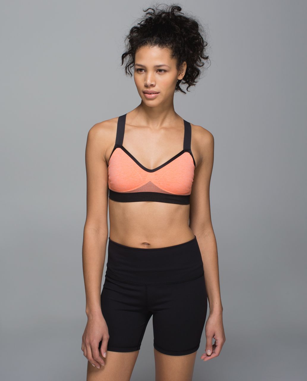 Lululemon Hold Your Om Bra - Heathered Plum Peach