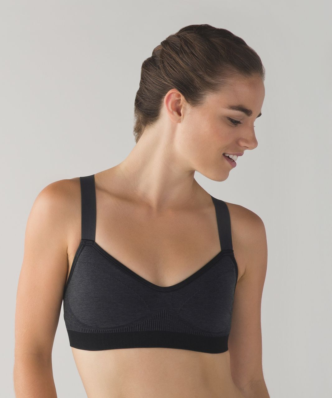 Lululemon Hold Your Om Bra - Heathered Black