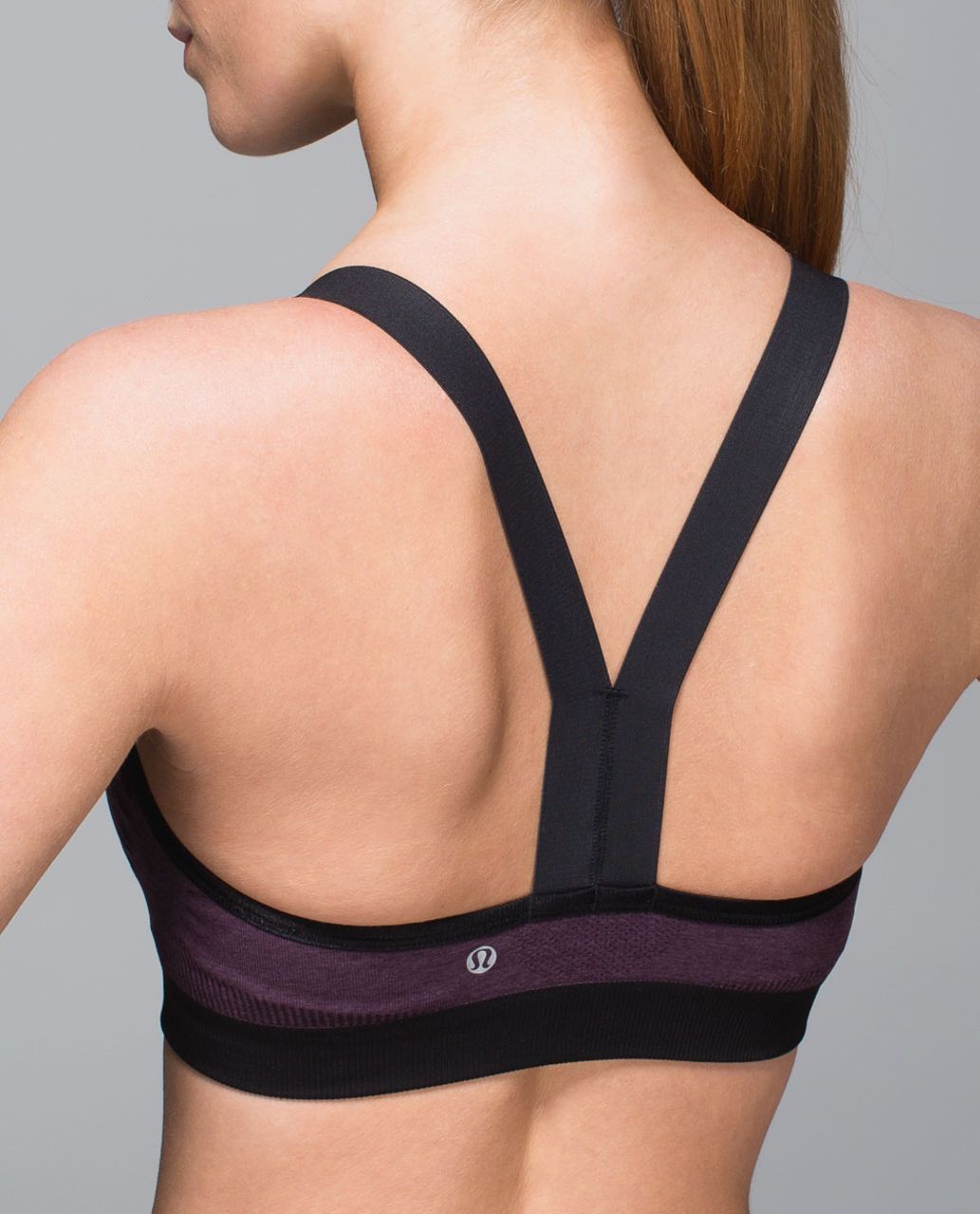 Lululemon Hold Your Om Bra - Heathered Black Cherry