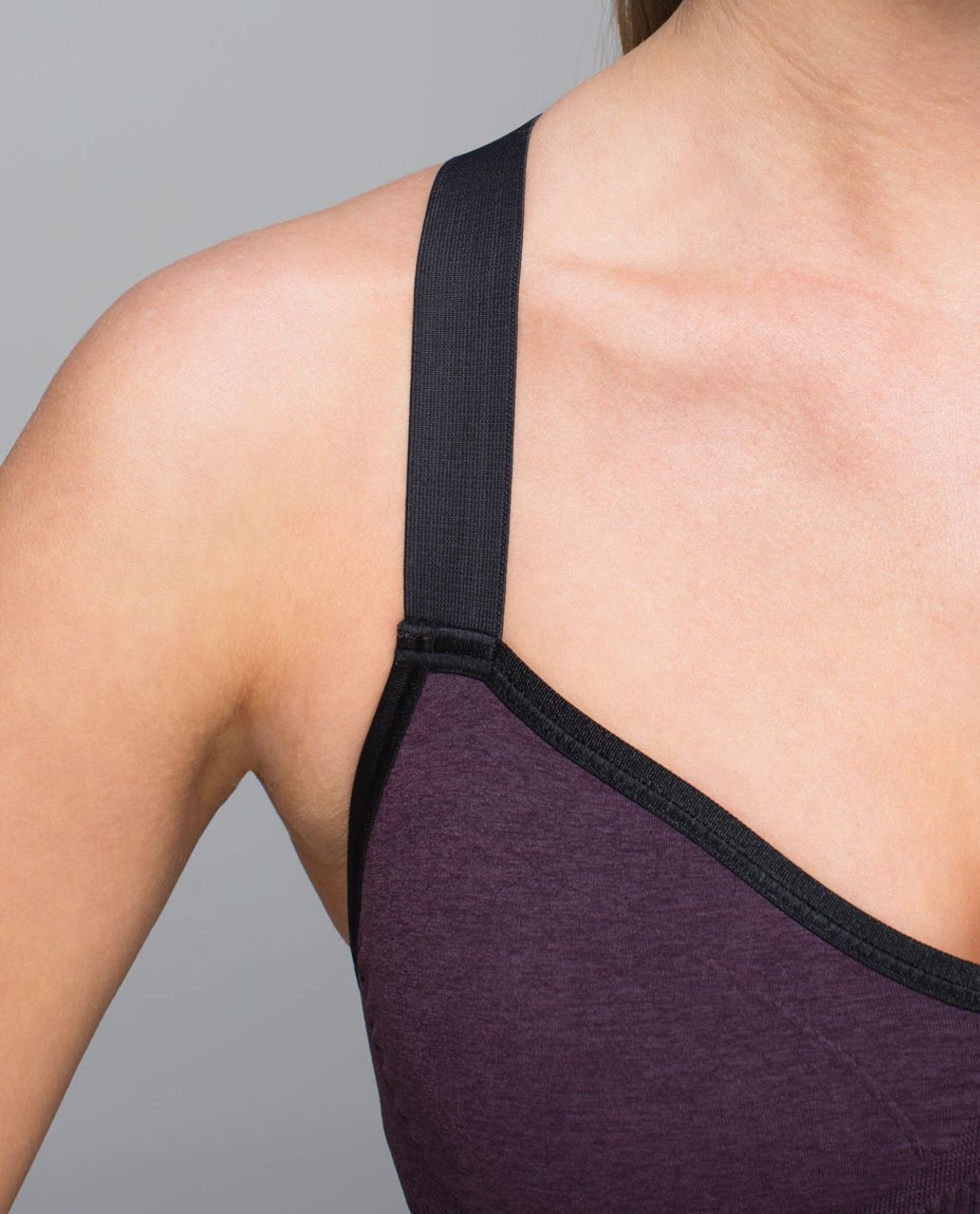 Lululemon Hold Your Om Bra - Heathered Black Cherry