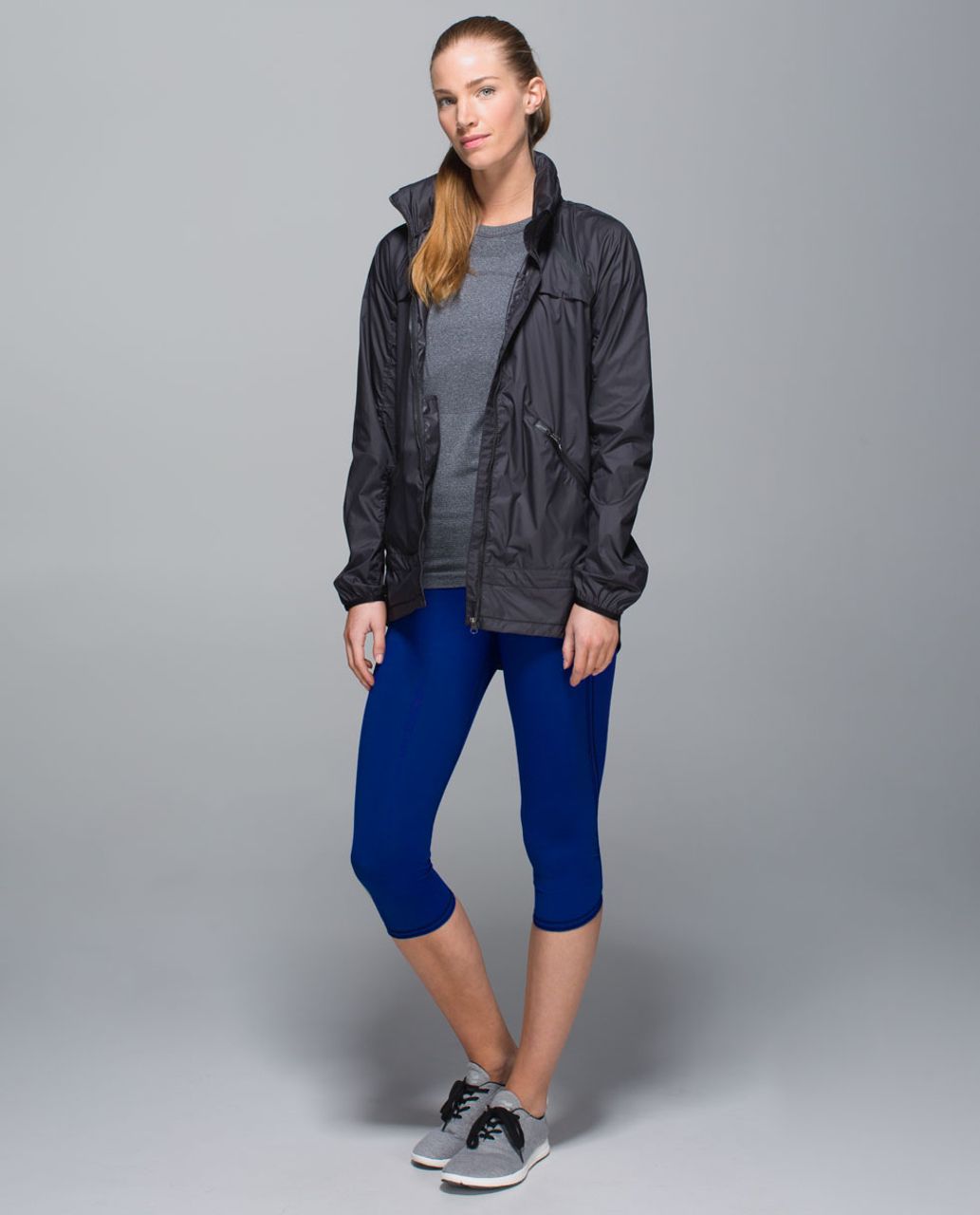 Lululemon Run:  Top Speed Crop - Harbor Blue