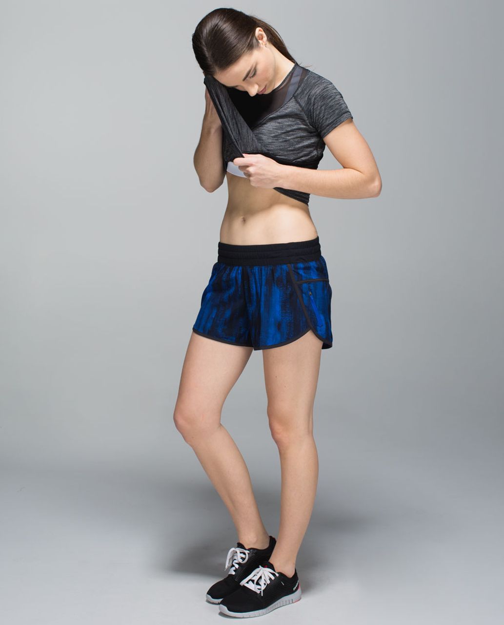 Lululemon Tracker Short III *4-way Stretch - Nightsky Harbor Blue Black / Black