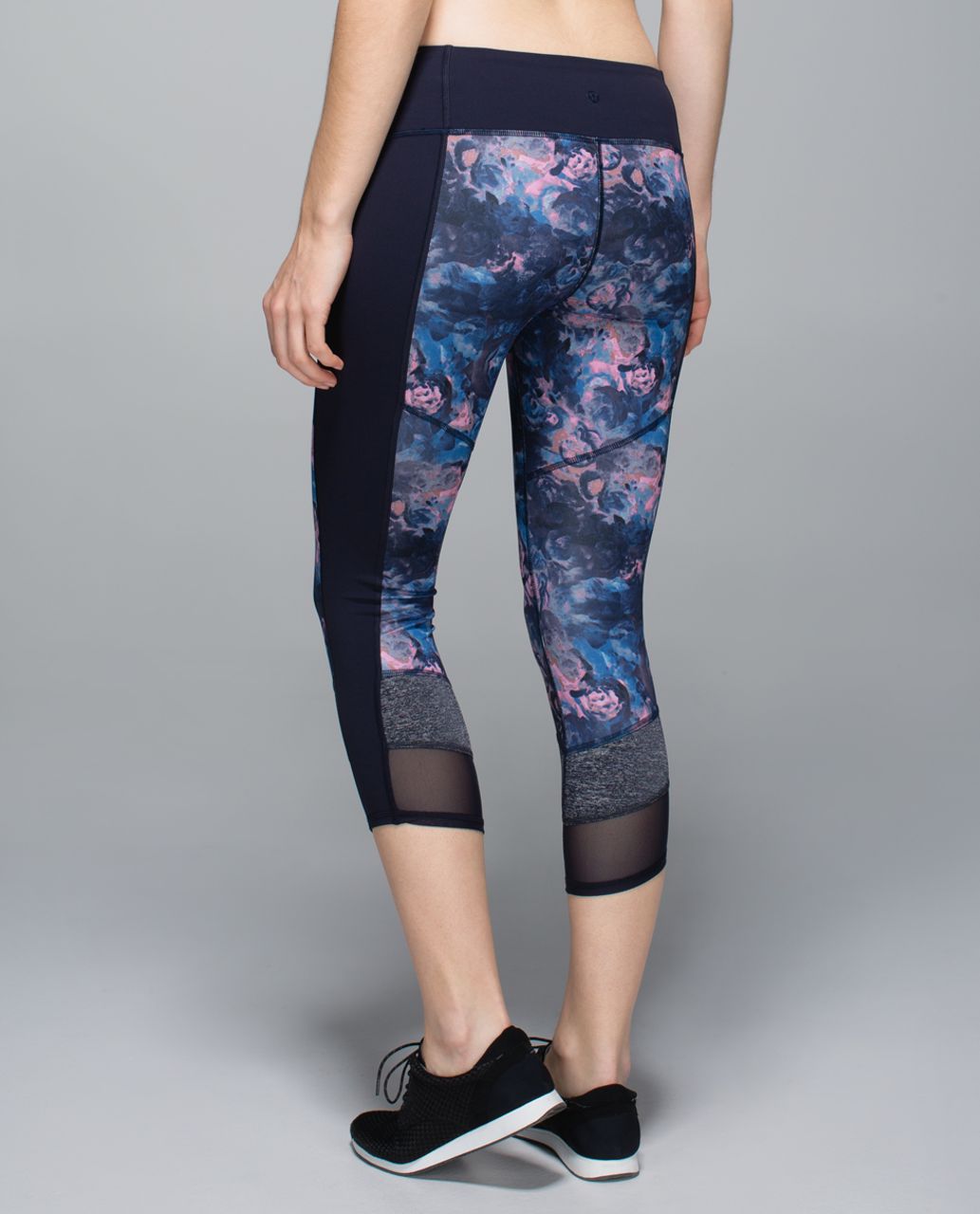 Lululemon If You're Lucky Crop *Full-On Luxtreme - Moody Mirage Bark Berry Deep Navy / Heathered Naval Blue / Naval Blue