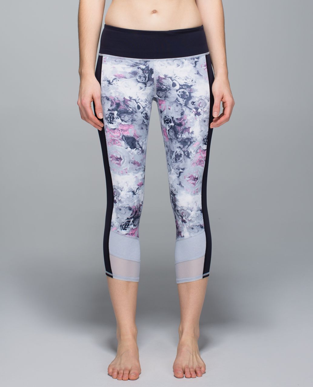 Lululemon If You're Lucky Crop *Full-On Luxtreme - Moody Mirage White Deep Navy / Naval Blue / Silver Fox