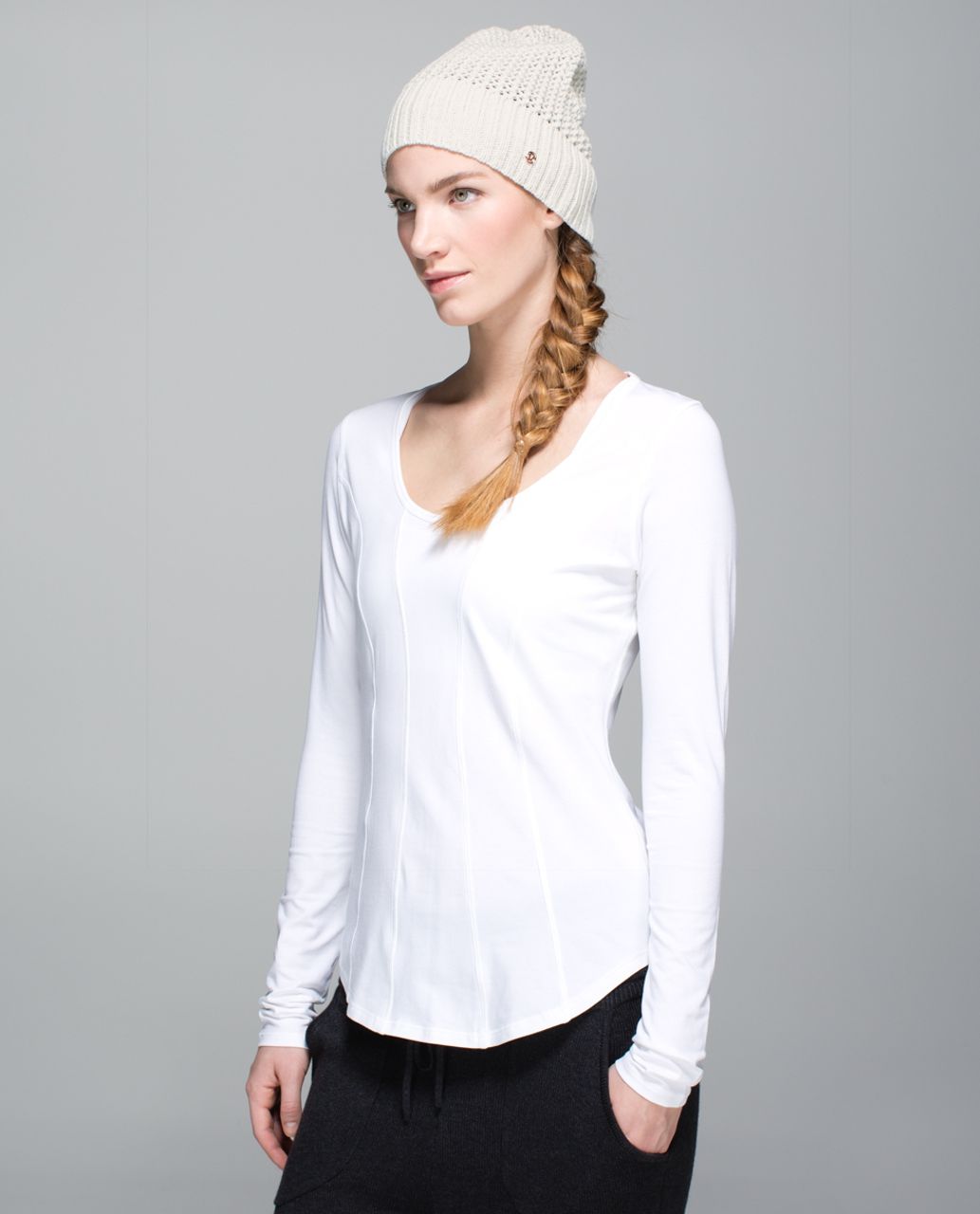 Lululemon Mind Your Practice Toque - Silver Spoon / White