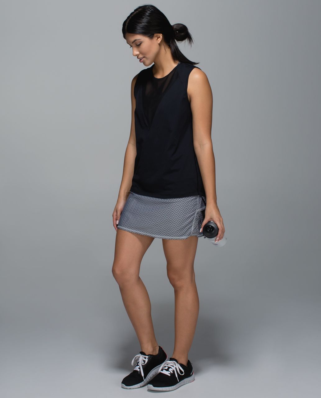 Lululemon Run:  Pace Setter Skirt *4-way Stretch (Tall) - Giant Herringbone Swift Black White / Black