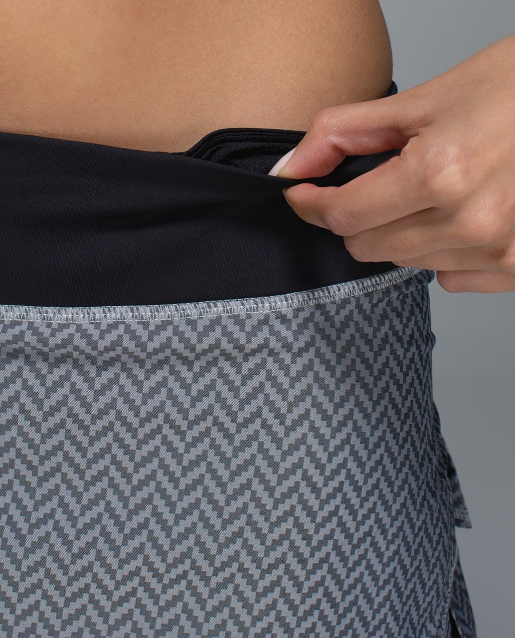 Lululemon Run:  Pace Setter Skirt *4-way Stretch (Tall) - Giant Herringbone Swift Black White / Black