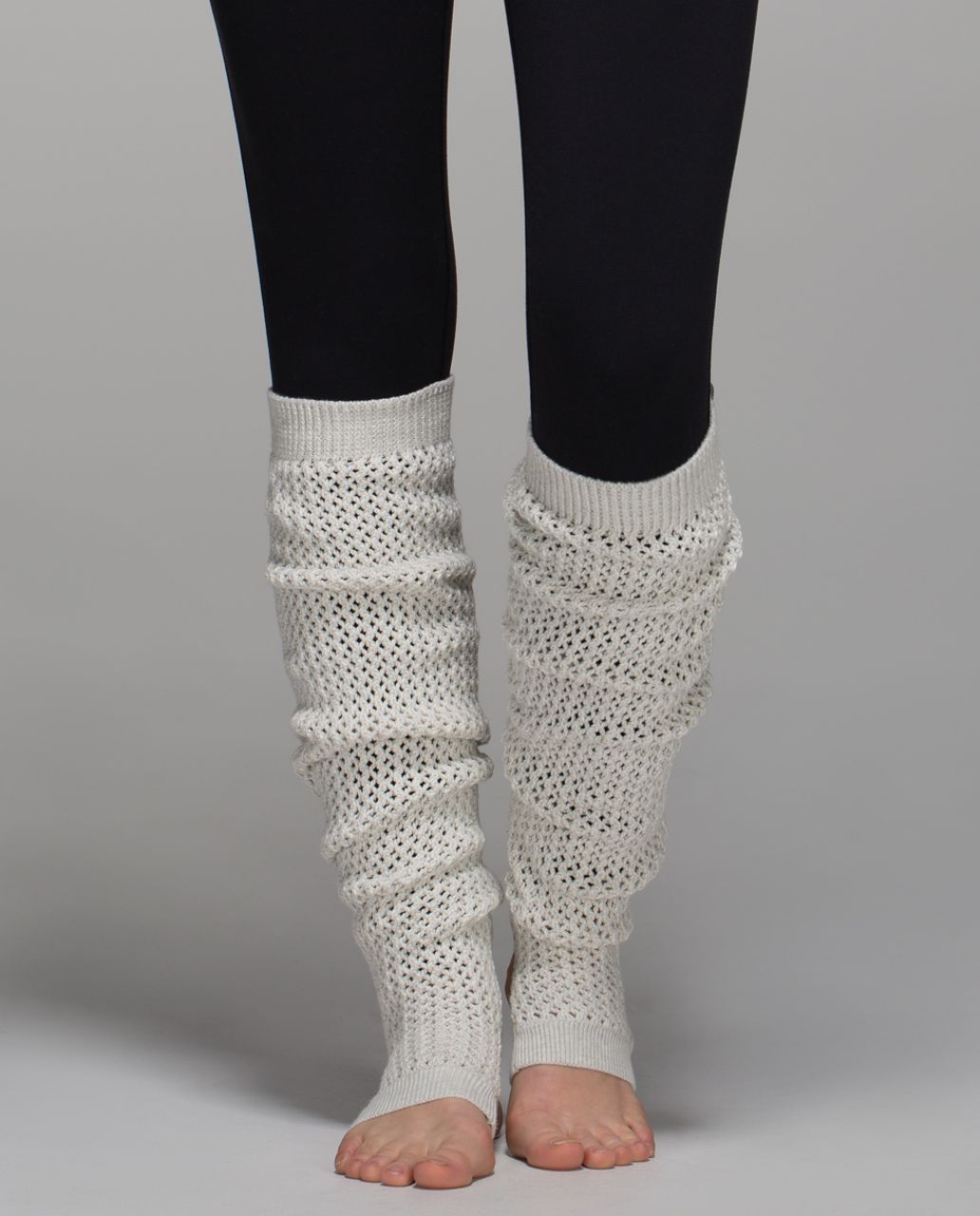 Lululemon Mind Your Practice Leg Warmer - Silver Spoon / White