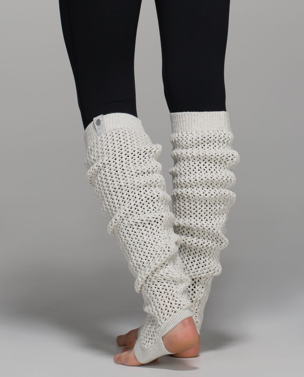 Lululemon Mind Your Practice Leg Warmer - Silver Spoon / White