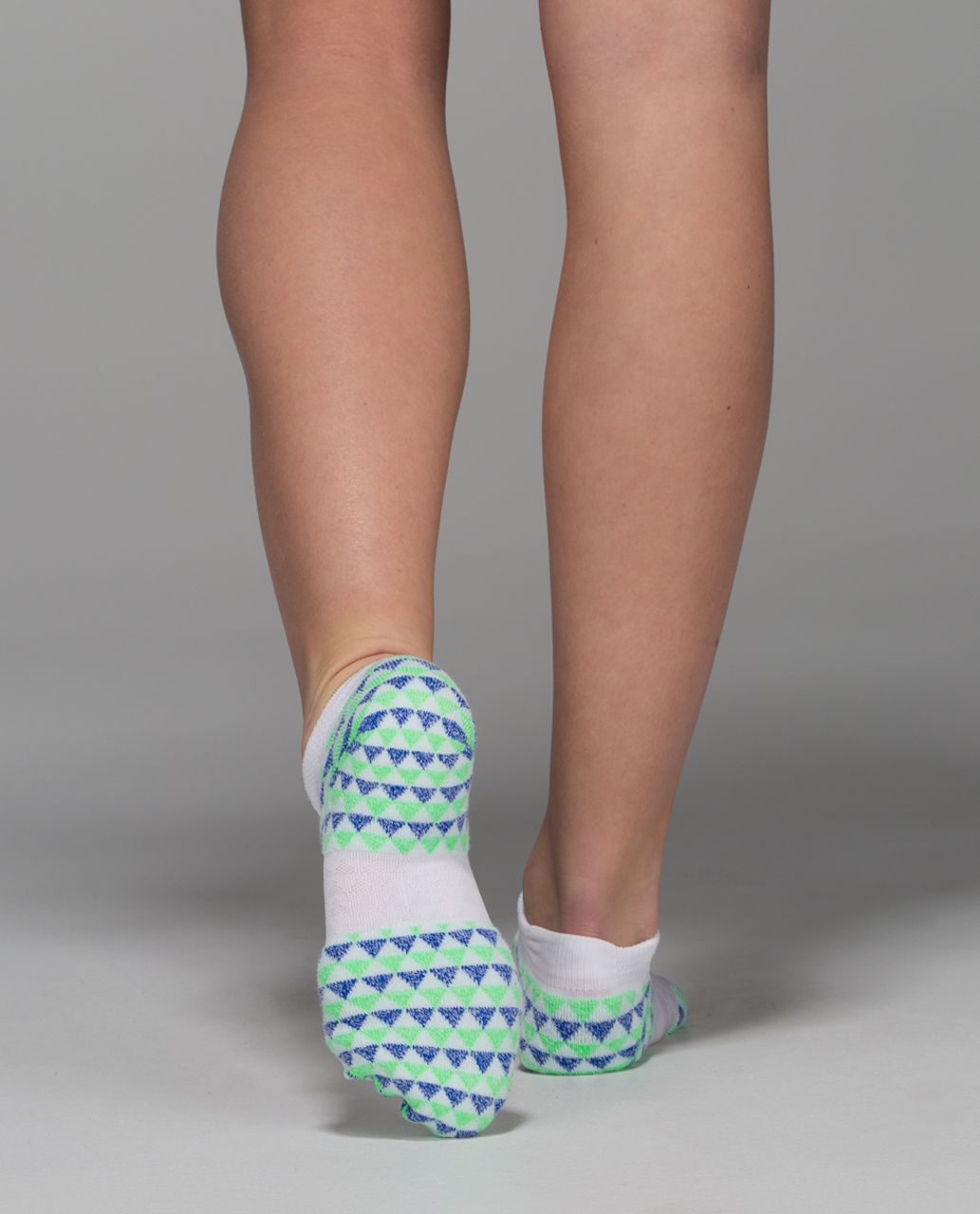 Lululemon Women's Ultimate Padded Run Sock - Aztec Confetti Harbor Blue Scream Green Sea Mist