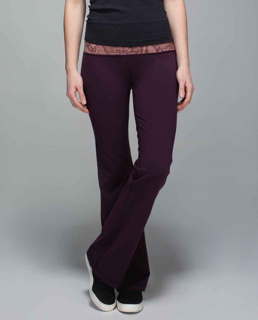 Lululemon Groove Pant II *Full-On Luon (Roll Down - Tall) - Black Cherry / Desert Snake Bark Berry Multi