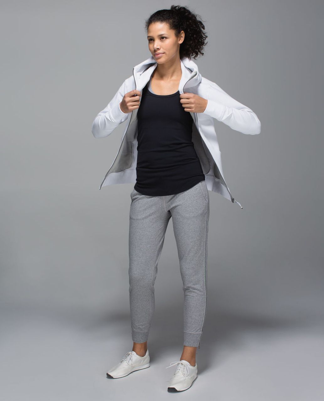 Lululemon On The Daily Hoodie - White / Silver Spoon / White / Heathered White