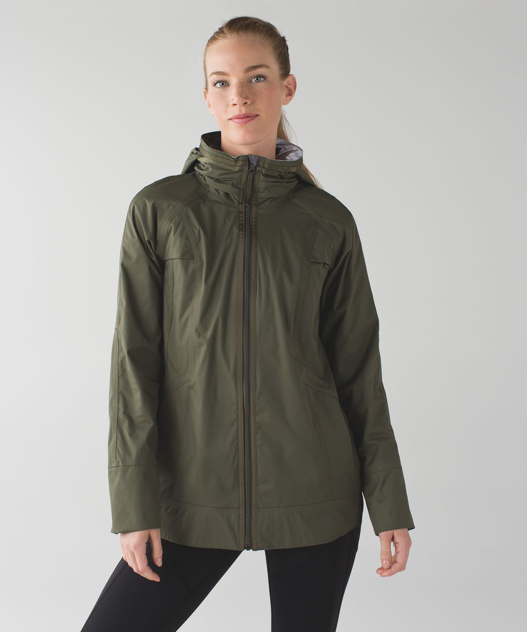 Lululemon Fo Drizzle Jacket - Fatigue Green - lulu fanatics